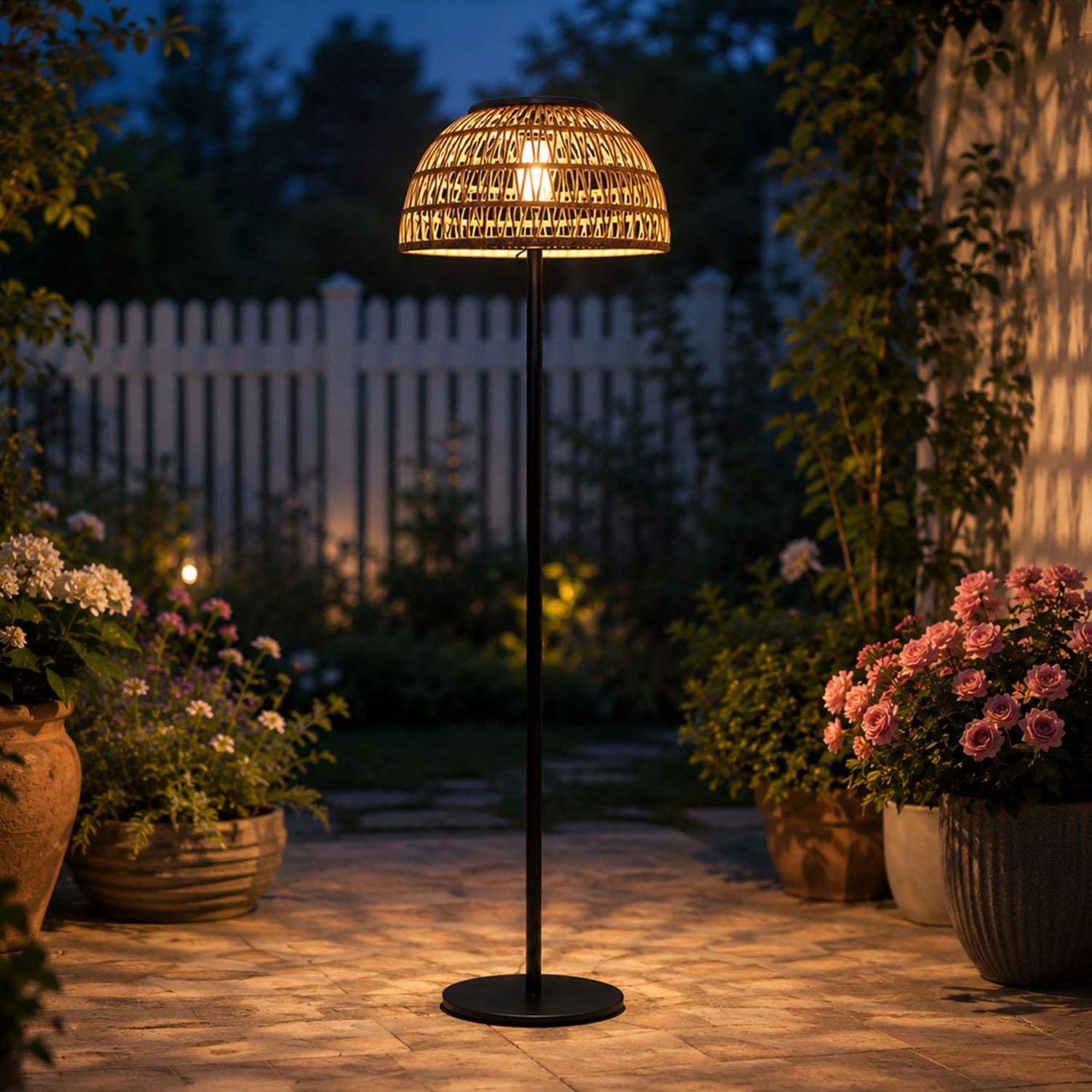 Solar Lamp - Bej Rengi, Güneş Enerjili ve USB