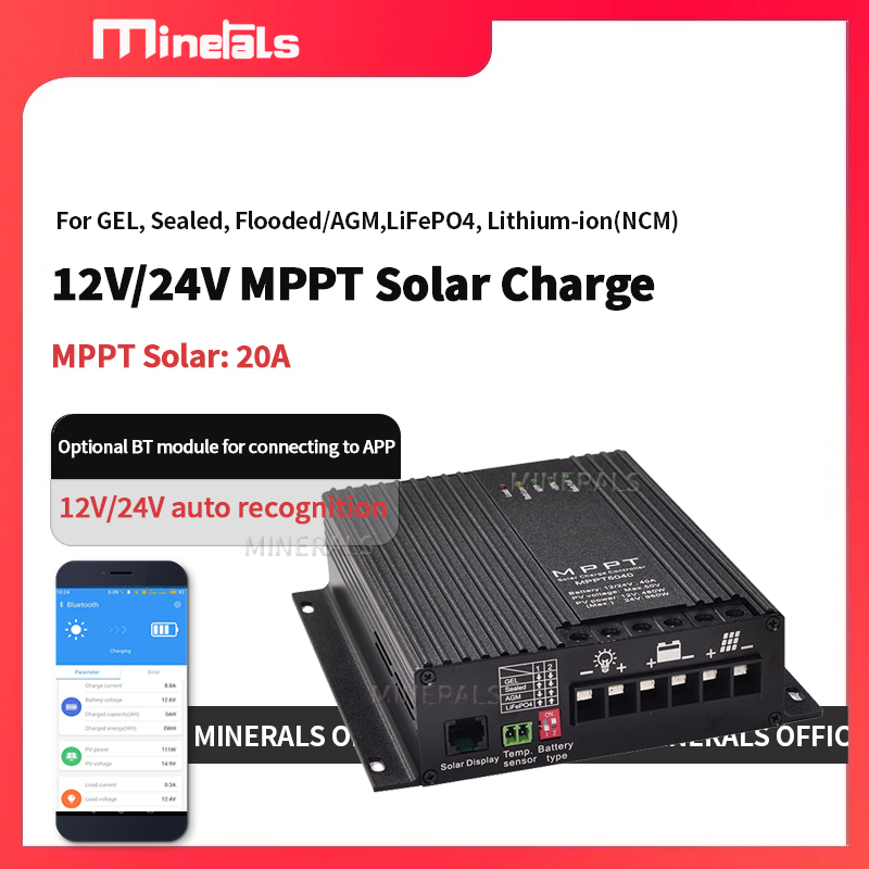 Charge Controller Solar - 20A MPPT Kontrol Cihazı 12V/24V Akü