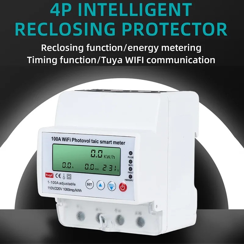 4P 1-100A WiFi Fotovoltaik Akı - Energy Monitor Meter incelemesi ve fiyatı