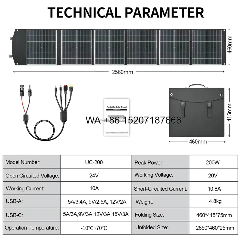Wmwmnu 200W Katlanabilir Güneş - Solar Panel 200W incelemesi ve fiyatı
