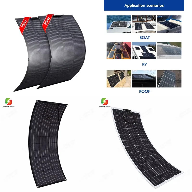 50W 100W 150W 200W Esnek Güneş - Solar Panel 200W incelemesi ve fiyatı